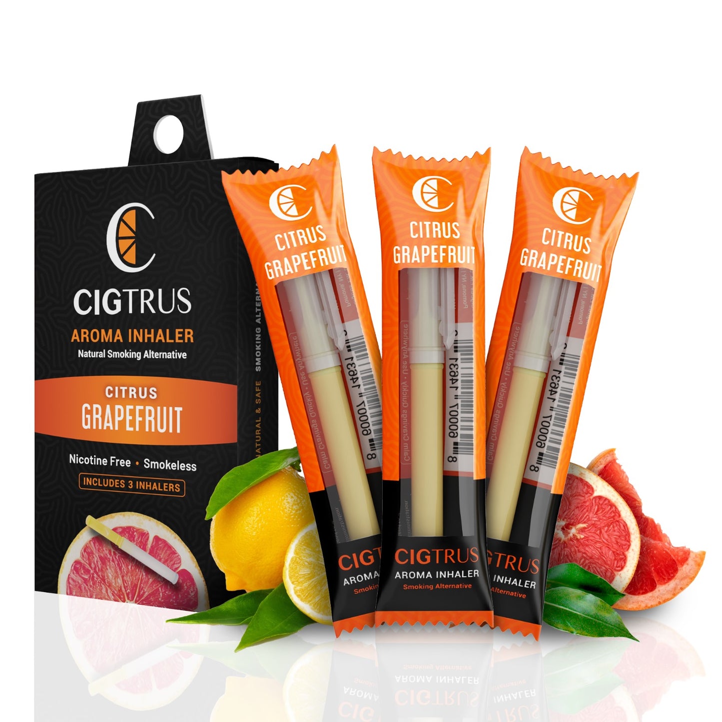 Cigtrus Smokeless Nicotine-Free Natural Quit Smoking Aid | Oral Fixation Cravings Relief | Delicious & Refreshing Flavored Air Puffer 4-Flavor, 3 Pack Variety Pack