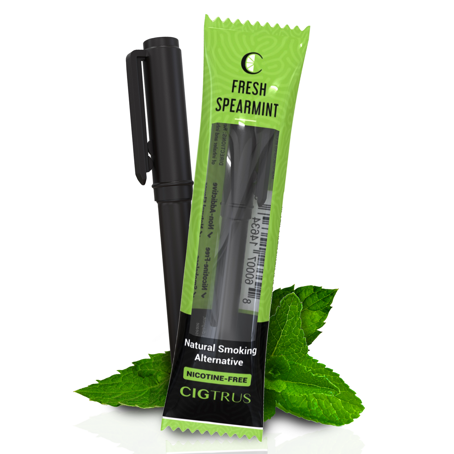 Cigtrus, Smokeless Nicotine-Free Natural Quit Smoking Aid | Oral Fixation Cravings Relief | Delicious & Refreshing Flavored Air Puffer - Fresh Spearmint & Fresh Grapefruit, 3 Pack Each Variety