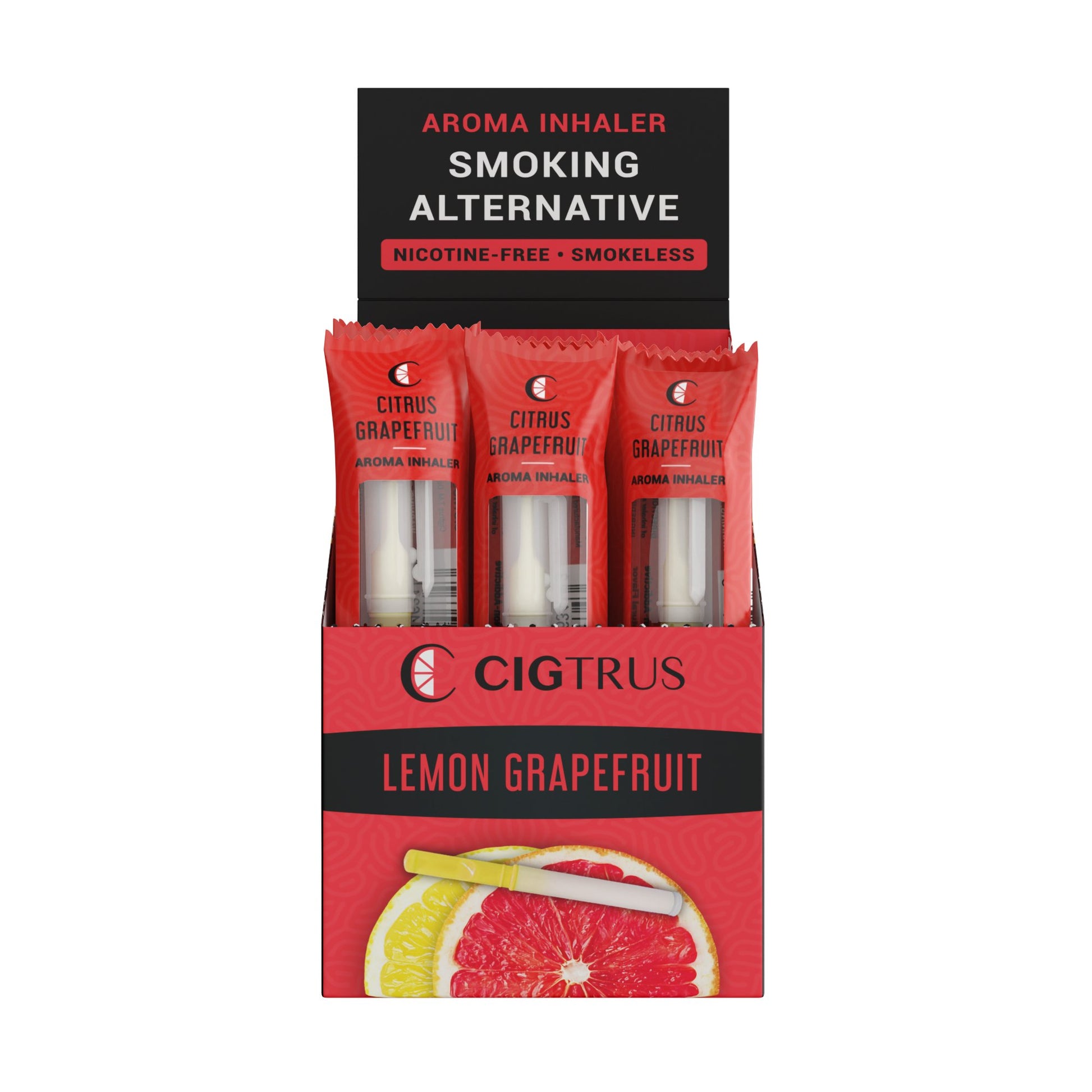 Cigtrus Aromatic Smokeless Oxygen Air Inhaler Oral Fixation Relief Natural Quit Aid Behavioral Support – Citrus Grapefruit Flavor 20 Box - cigtrus.comcigtrus.com