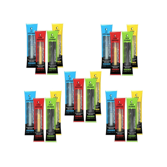 Cigtrus Smokeless Oxygen Air Inhaler Natural Quit Aid Oral Fixation Support - 4 Flavor 5 Each Variety Box Of 20 - cigtrus.comcigtrus.com