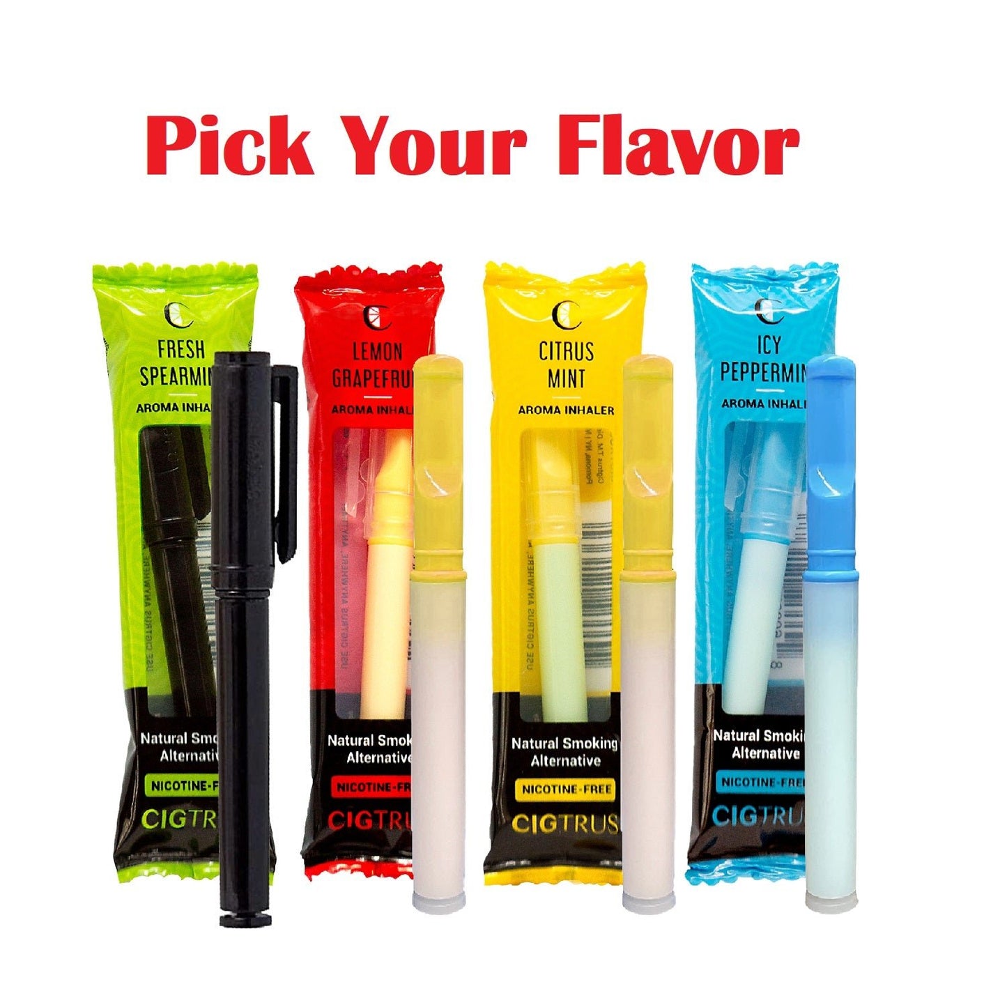 Cigtrus Smokeless Oxygen Air Inhaler Oral Fixation Relief Natural Quit Aid Behavioral Support – Pick Your Flavor - Fresh Spearmint - cigtrus.comcigtrus.com