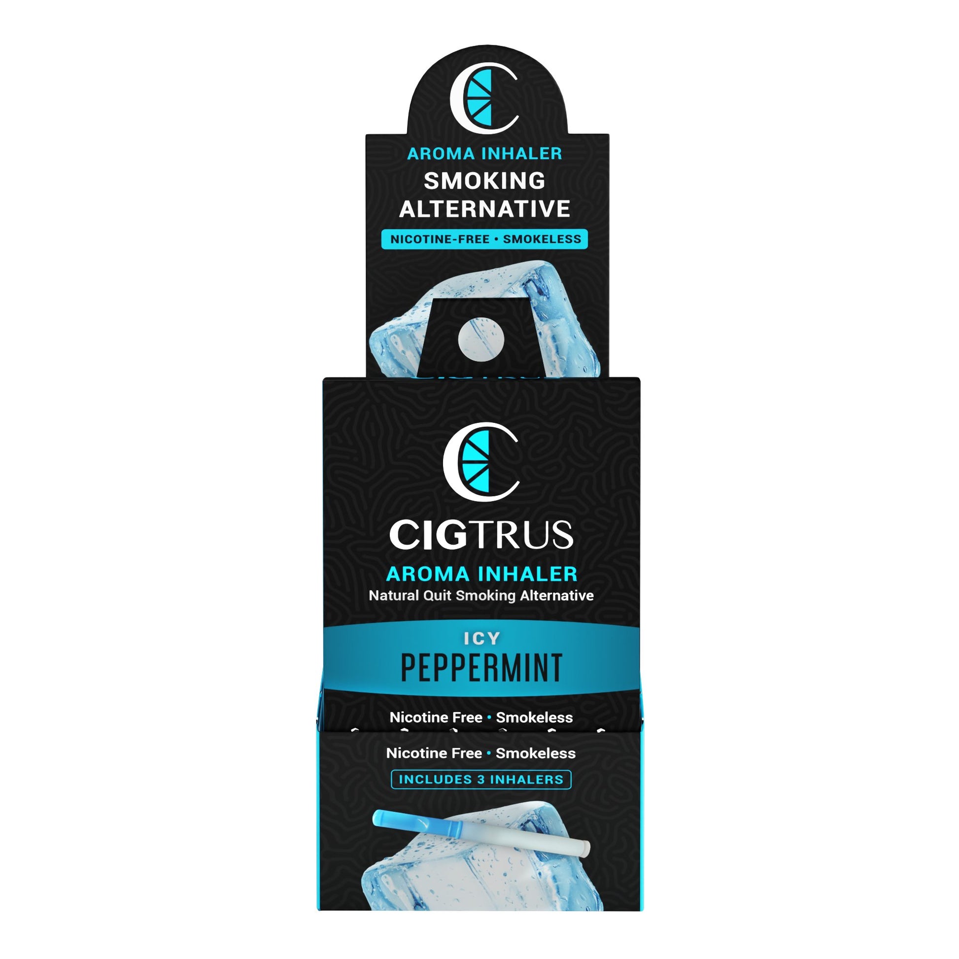 Store Display 3 Pack - Cigtrus Aromatic Smokeless Oxygen Air Inhaler Oral Fixation Relief Natural Quit Aid Behavioral Support – Icy Peppermint Flavor - cigtrus.comcigtrus.com